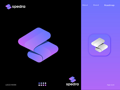 spedra logo concept 3d brand identity branding creative ecommerce education finance gradient letter logo moder s nft payment school logo software vector virtual visual identity