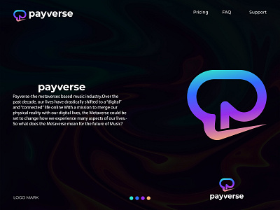 payverse logo concept brand identity branding ecommerce finance graphic design letter logo metaverse modern logo nft p payment transaction vector virtual visual identity vr