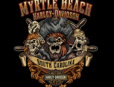 Design for Myrtle Beach, Harley-Davidson branding design icon illustration logo typography vector