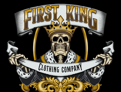 Design for First King Clothing Company branding design icon illustration logo typography vector