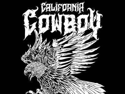 Black and white design for California Cowboy