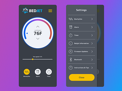 bedjet | temperature control settings