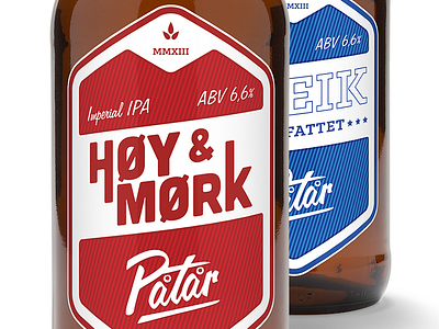 Påtår beer debut identity label logo packaging typography