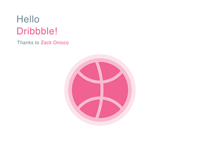 Hello Dribbble debut dribbble first invitation invite shot simply thanks