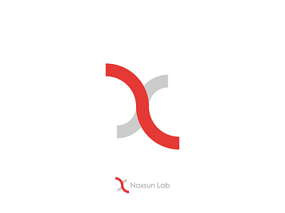 Naxsun Lab Logo branding l letter l letter x logo naxsunlab red x