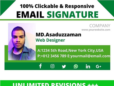 Premium HTML EMAIL SIGNATURE design email signature gmail signature html signature