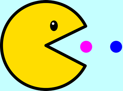 Pacman character design digitalart flat illustration minimal vector