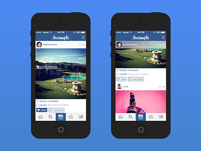 Instagram redesign design flat design inspiration ios ios app iphone sketch3 ui ux