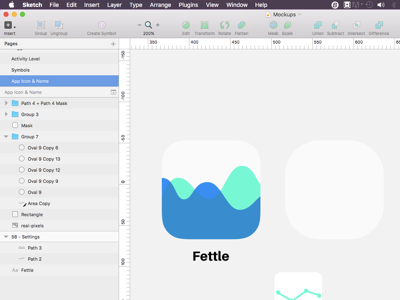 Fettle app app icon design ios ui ux