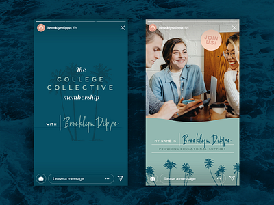 College Collective Branding brand identity instagram stories teaching tutor