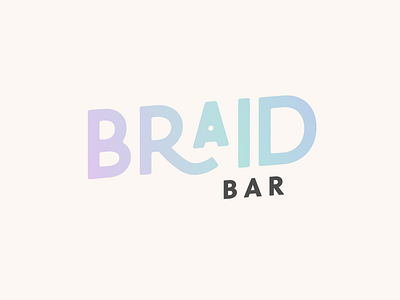 Braid Bar braiding specialist brand identity brand identity design branding expert graphic designer hair braiding hairdresser branding logo design