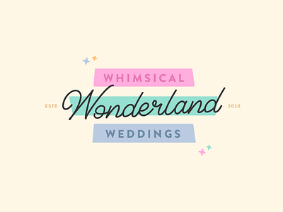 Whimsical Wonderland Weddings brand identity branding expert logo design retrologo weddingblog weddingbrand weddingbranding weddinglogo