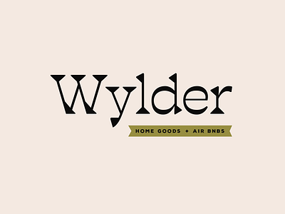 Wylder airbnb line brand identity branding expert decor brand home goods logo design