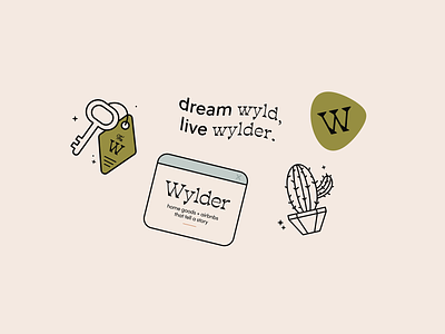 Wylder brand identity decor brand home goods icon design logo design