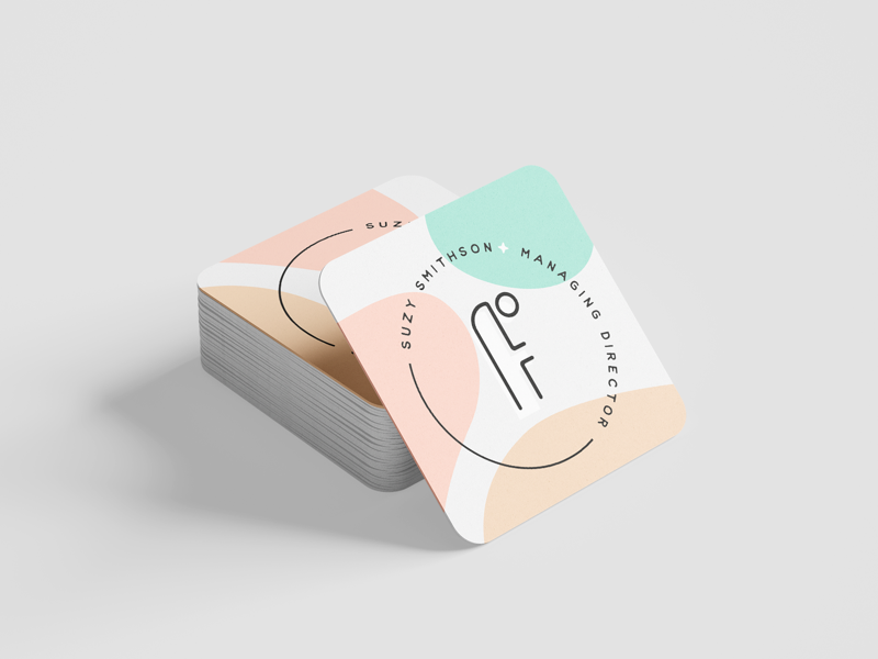 face it. cosmetics brand skincare brand business cards
