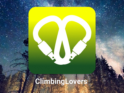 Logo für Climbing App carabiner climb climbing design figma figmadesign icon logo vector