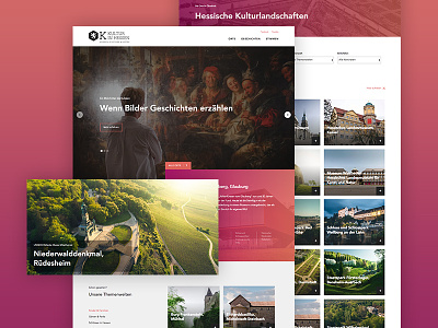 Kultur in Hessen clean design flat hesse webdesign website