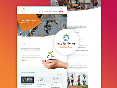 InsuResilience Solutions Fund clean design photo typo webdesign website whitespace
