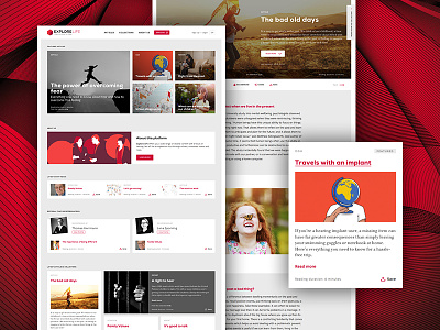 There's more to hear! design online magazine red web website white