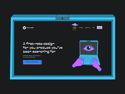 Eye Studio web-site concept design graphic design illustration landing page ui uiux design user interface ux web design