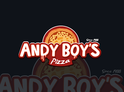 Andy boys Pizza logo brand identity branding creative design creative logo design illustration logo logo design pizza business logo pizza logo pizza shop logo