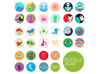 Doodle A Day March: the full month! ai doodle doodleaday icon illustrator vector
