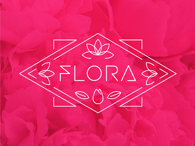 Flora Logo design geometric logo vector