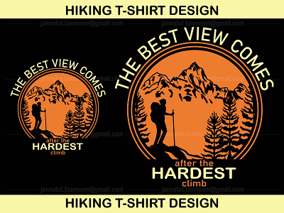 Hiking T-Shirt Design adventure design graphic design hiking mountain t shirt typography
