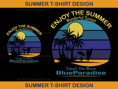 Summer T-Shirt Design beach california design graphic design summer surfing t shirt typography