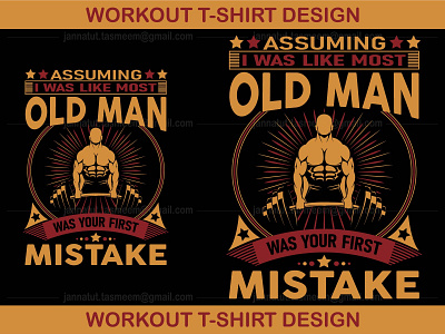 Workout T-Shirt Design design graphic design gym t shirt typography workout