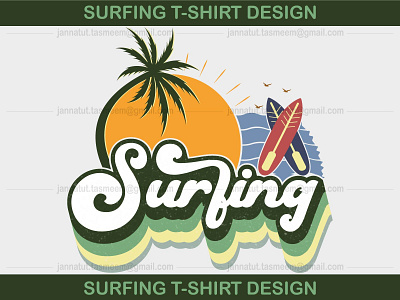 Surfing T-Shirt Design