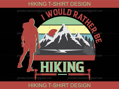 Hiking/Mountain T-Shirt Design adventure design graphic design hiking illustration mountain t-shirt tshirtdesign typography vector