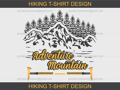 Hiking/Adventure T-Shirt Design adventure design graphic design hiking illustration mountain print t shirt tshirtdesign typography vector