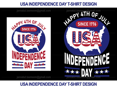 USA Independence Day T-shirt Design american design graphic design illustration t-shirt tshirtdesign typography usa vector
