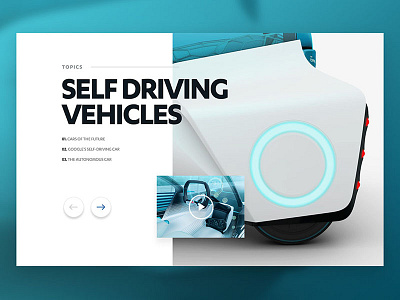 Topic Slider UI car carousel clean self driving simple slider ui ux web web design