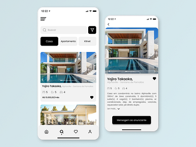 Aplicativo de imóveis | Design Minimalista