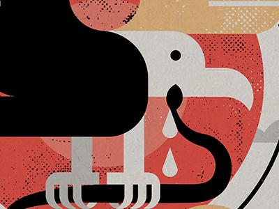 Snake Bite/Start Again eagle flat illustration minimalism screenprint snake texture
