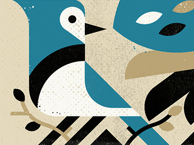 Blue Jay bird bird logo blue jay canada design film illustration minimal minimalist printmaking screen print screenprint texture