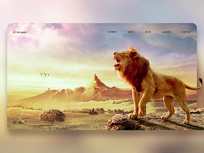 King of Jungle🦁 Landing Page💻 animal business emblem head icon illustration jenggot merah king leo line art lion logo luxury mascot royal symbol template vector wild design