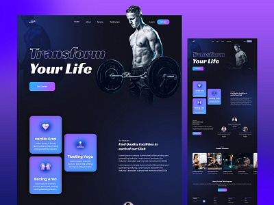 Incredible🔥 UI Design for Fitness🏋️ Web animation blue coach design design studio exercise fitnes graphic design gym health minimal mobile sport ui virtual reality web design web interaction web page workout workout app