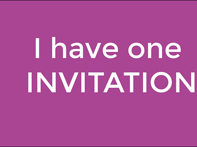 Invitation