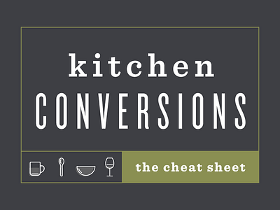 Kitchen Conversions conversions food icon kitchen poster