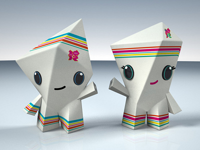 Olly & Polly London 2012 Mascot Submissions 3d lightwave