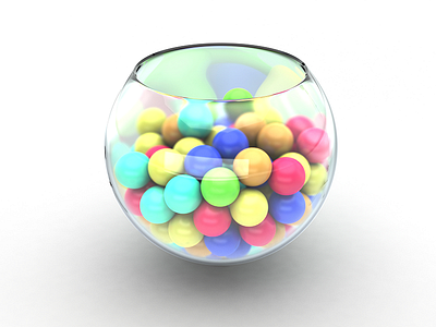Gobstoppers 3d hdri modo particle replicator refraction blurring