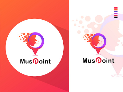 Music point-logo design | modern music logo