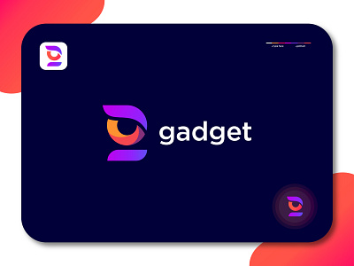Gadget logo | g logo mark. flat logo g monogram. gradient logo letter logo logo mark symbol logotype mark minimalist logo monogram negative space symbol typography