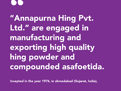 Annapurna Hing Pvt. Ltd — Manufacturer and Exporter