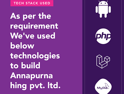 We've used below technologies to build Annapurna Hing Pvt. Ltd app branding design jaraware jarawareinfosoft ui ux