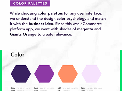 Koliive eCommerce Platform - Color Palette (Jaraware Infosoft)