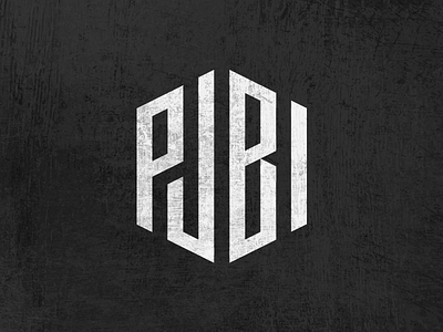 PJBI Monogram black lettering letters logo monogram pjbi white